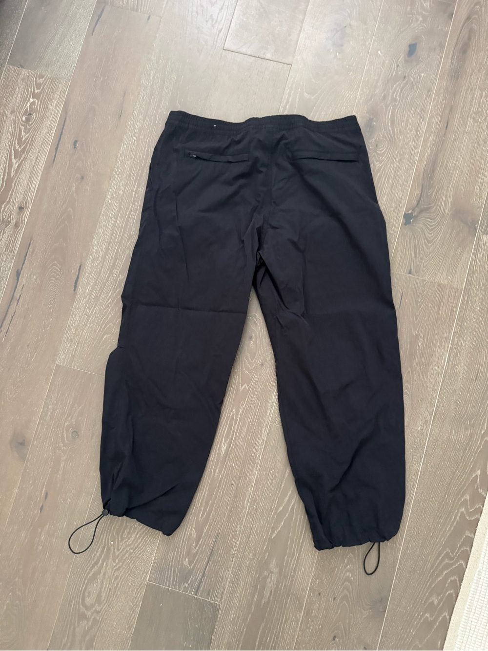 H&M Black Cargo Jogger Pants with Drawstring Hems